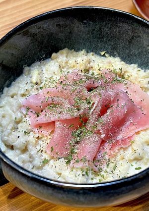 オートミールで簡単！生ハムカルボリゾット-レシピのメイン写真