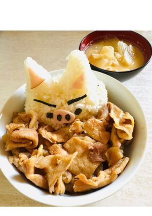 ぶりぶりざえもん豚丼-レシピのメイン写真