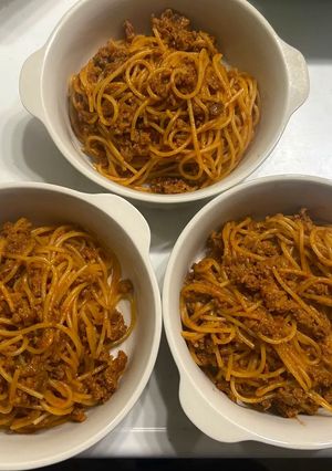 ハンバーグ リメイク ボロネーゼ!-レシピのメイン写真