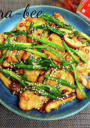 【節約レシピ】揚げ鶏とニラの中華炒め-レシピのメイン写真