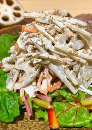 高菜入タルタルソースの簡単秋の根菜サラダ-レシピのメイン写真