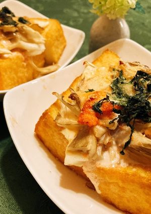 厚揚げの明太舞茸焼き-レシピのメイン写真