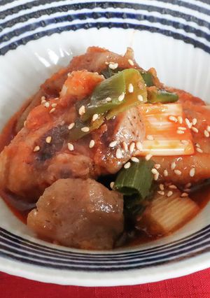 豚肉とこんにゃくのピリ辛コチジャン煮-レシピのメイン写真