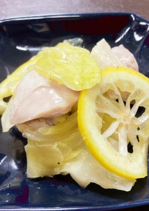 レンジで簡単＊鶏とキャベツのレモン蒸し＊-レシピのメイン写真
