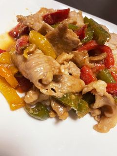 豚こまとパプリカ焼き肉タレ炒め-レシピのメイン写真