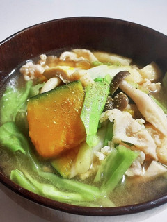 かぼちゃきのこの豚汁☆冷凍野菜活用レシピ-レシピのメイン写真