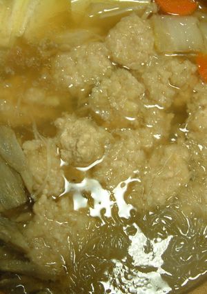 じゃがいも入り鶏だんご鍋とシメパスタ！-レシピのメイン写真