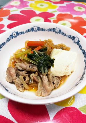 豚こまで簡単 すき焼き風煮込み-レシピのメイン写真