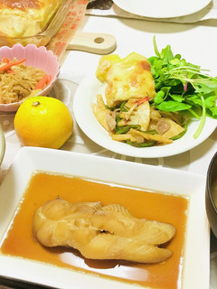 今日の夕飯メニューカレイメインの献立-レシピのメイン写真