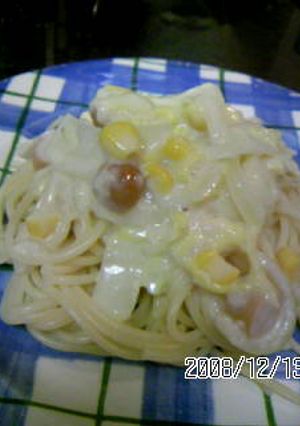 簡単あったかクリームパスタ-レシピのメイン写真