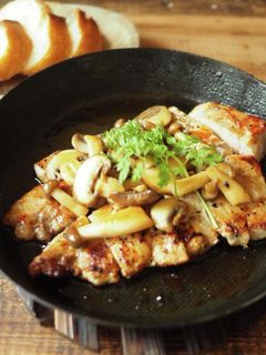 ガリバタきのこのポークステーキ-レシピのメイン写真