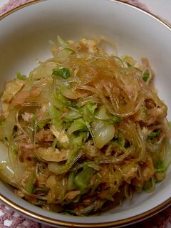 白菜・シーチキン・春雨の炒め煮-レシピのメイン写真