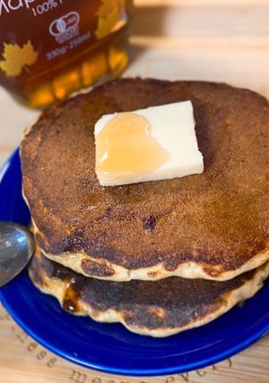 栄養満点!バナナプロテインパンケーキ-レシピのメイン写真