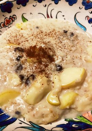 豆乳オートミール　りんごとレーズン入り-レシピのメイン写真