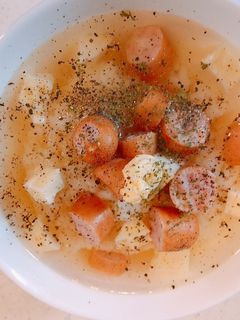 簡単3分!熱湯を注ぐだけ、洋風だし茶漬け-レシピのメイン写真