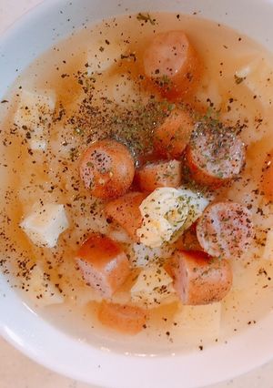 簡単3分！熱湯を注ぐだけ、洋風だし茶漬け-レシピのメイン写真