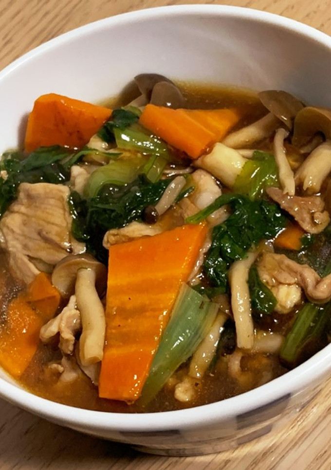 豚肉ときのこと彩り野菜のしょうがあんかけ-レシピのメイン写真
