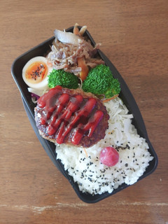 大好きハンバーグ男子弁当♪-レシピのメイン写真