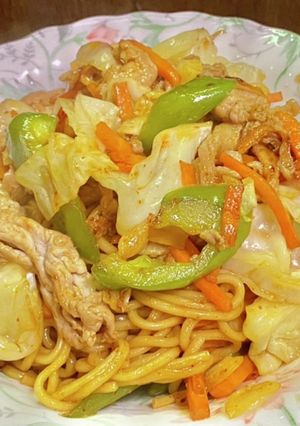 焼肉のタレでニンニク香るピリ辛焼きそば-レシピのメイン写真