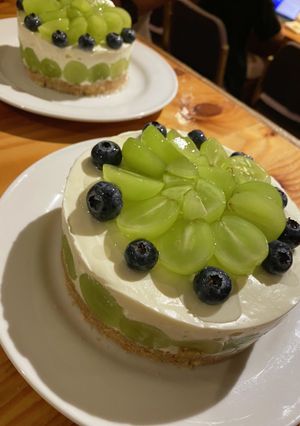 シャインマスカットのレアチーズケーキ-レシピのメイン写真