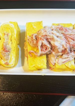 カニカマ　マヨネーズの玉子焼き-レシピのメイン写真