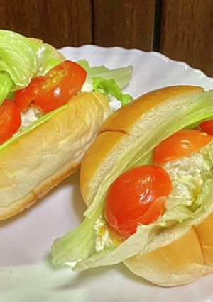 クリチとらっきょうのロールパンサンド-レシピのメイン写真