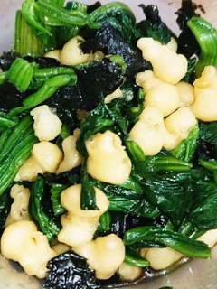 【作り置き】ほうれん草と揚玉の麺つゆ和え-レシピのメイン写真