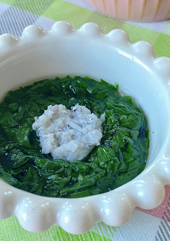 ほうれん草としらすのとろとろ煮(中期)-レシピのメイン写真