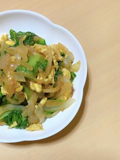 簡単☆レタスと玉ねぎの卵炒め-レシピのメイン写真
