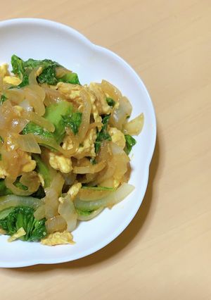 簡単☆レタスと玉ねぎの卵炒め-レシピのメイン写真