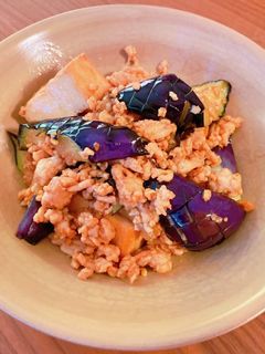 茄子と厚揚げの肉味噌炒め-レシピのメイン写真