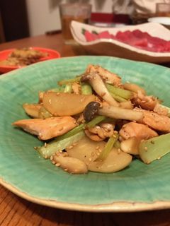 鮭・カブ・エリンギのごまポン酢炒め-レシピのメイン写真