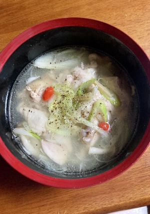 風邪撃退！かんたん参鶏湯風スープ-レシピのメイン写真