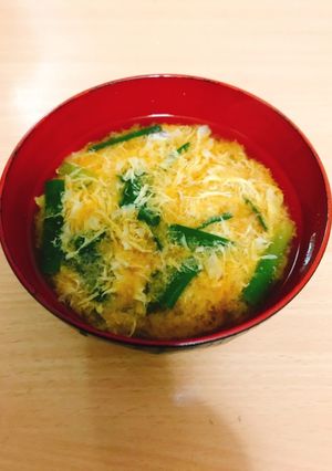 ニラ玉味噌汁-レシピのメイン写真