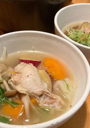 鶏手羽元と野菜の☆秋のあっさりスープ-レシピのメイン写真