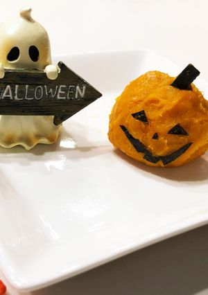letsハロウィン☆カボチャおにぎり♪-レシピのメイン写真