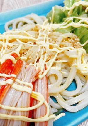 2分でできる！ズボラなサラダうどん-レシピのメイン写真