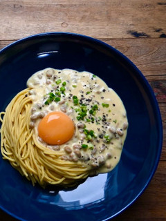 糖質制限!和えるだけ簡単納豆カルボナーラ-レシピのメイン写真