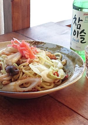 おうち居酒屋★ツマミ専用ちくわ塩焼きそば-レシピのメイン写真