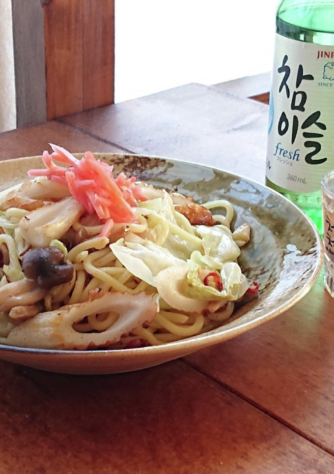 おうち居酒屋★ツマミ専用ちくわ塩焼きそば-レシピのメイン写真