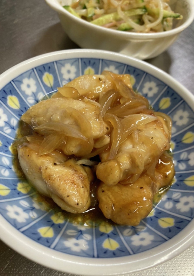 ささみと玉ねぎの甘辛炒め-レシピのメイン写真