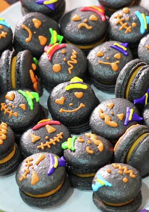 【ハロウィンお菓子】簡単かぼちゃマカロン-レシピのメイン写真