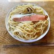 豆乳と鮭のスープスパゲッティ