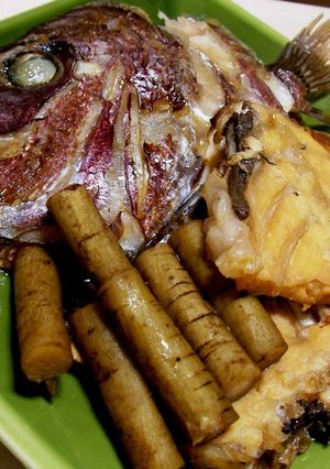 鯛のアラ煮-レシピのメイン写真