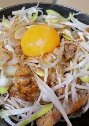 カリカリ豚肉の混ぜ蕎麦-レシピのメイン写真