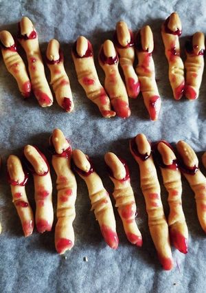 ハロウィン仕様の指クッキー-レシピのメイン写真