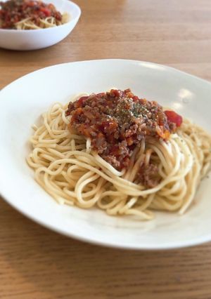 クマソバストックで ミートソース-レシピのメイン写真