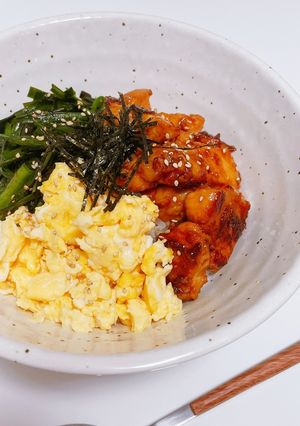照り焼き３色丼-レシピのメイン写真