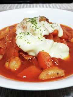 超簡単!鶏もも肉ときのこのトマトソース!-レシピのメイン写真