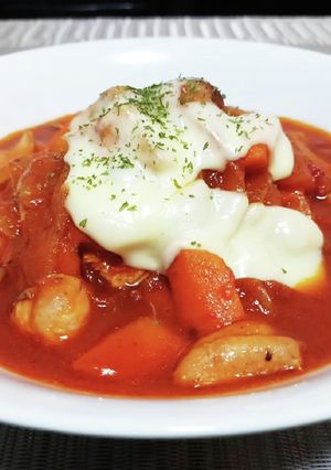 超簡単！鶏もも肉ときのこのトマトソース！-レシピのメイン写真